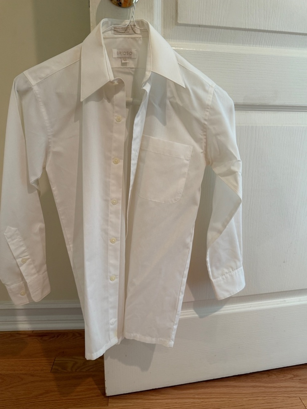 BRIOSO Boys' White Long-Sleeve Button-Down Shirt